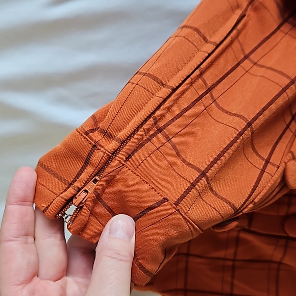Unique vintage orange plaid wide leg pants Size XS - Picture 7 of 11